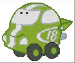 (image for) Chubby Race Cars 005 Green Lightning